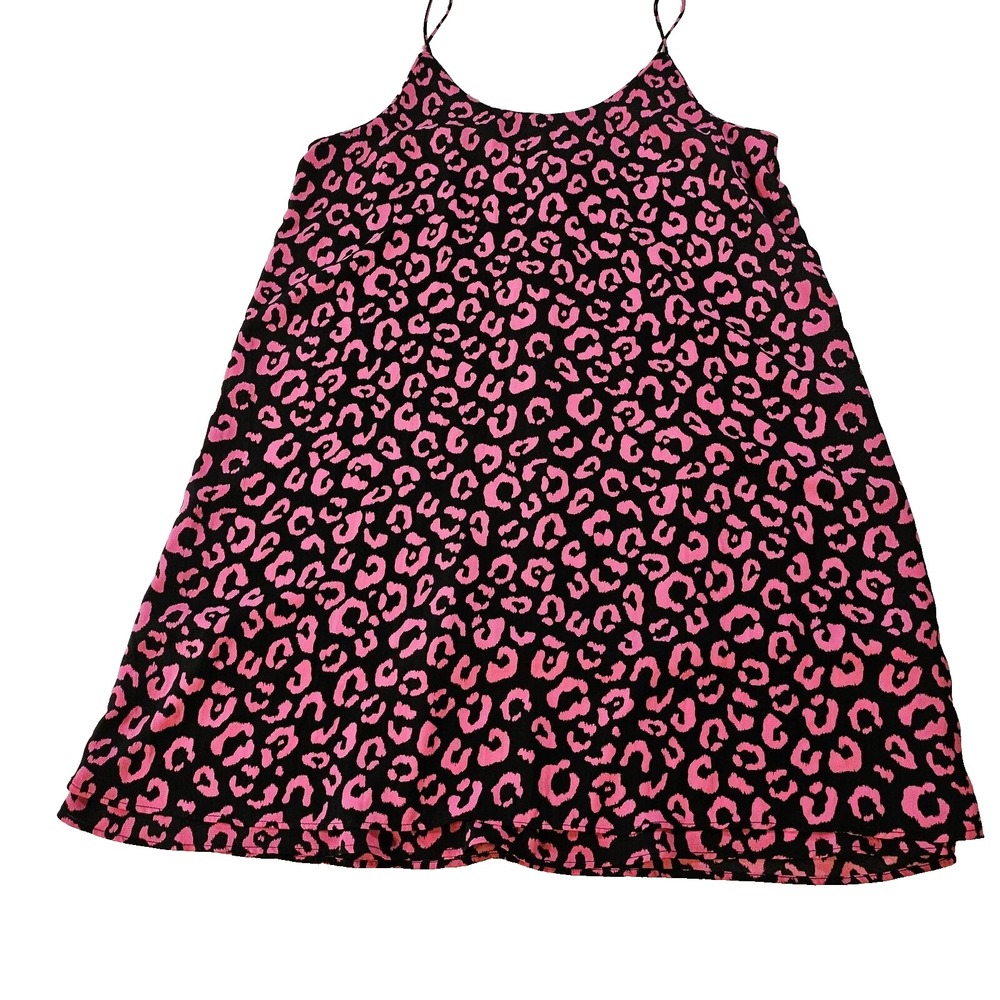 Womens Dress SZ S Pink/Black Mini Lined Layered/Flowy Retro 90's